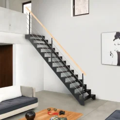 Kordo - Balustradeset Voor Trap - Universo - Zwart Staal - 4 M