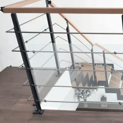 Kordo - Balustradeset Voor Vlakke Montage - Universo - Zwart Staal - 4 M