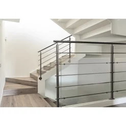 Kordo - Balustradeset Voor Zijmontage - Prestio - Zwart Aluminium - 2 M