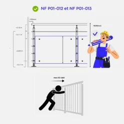 Kordo - Balustrade Vlakke Montage - Opalu - Antracietgrijs Met Kebony Handgreep - 2 M