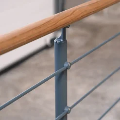 Kordo - Balustrade Zijdelingse Montage - Opalu - Antracietgrijs Met Kebony Handgreep - 2 M