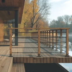 Kordo - Vullingkit Met Buizen Voor Houten Balustrade - Sepia - 1m