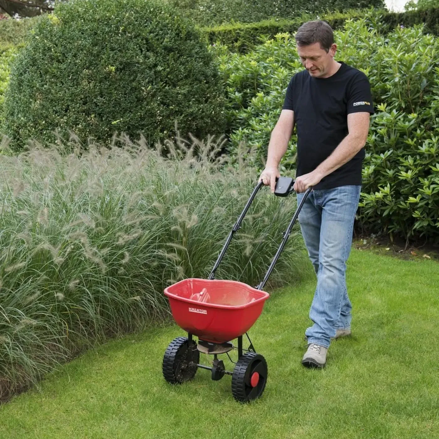 Kreator Strooiwagen 450mm 15liter - Roterend