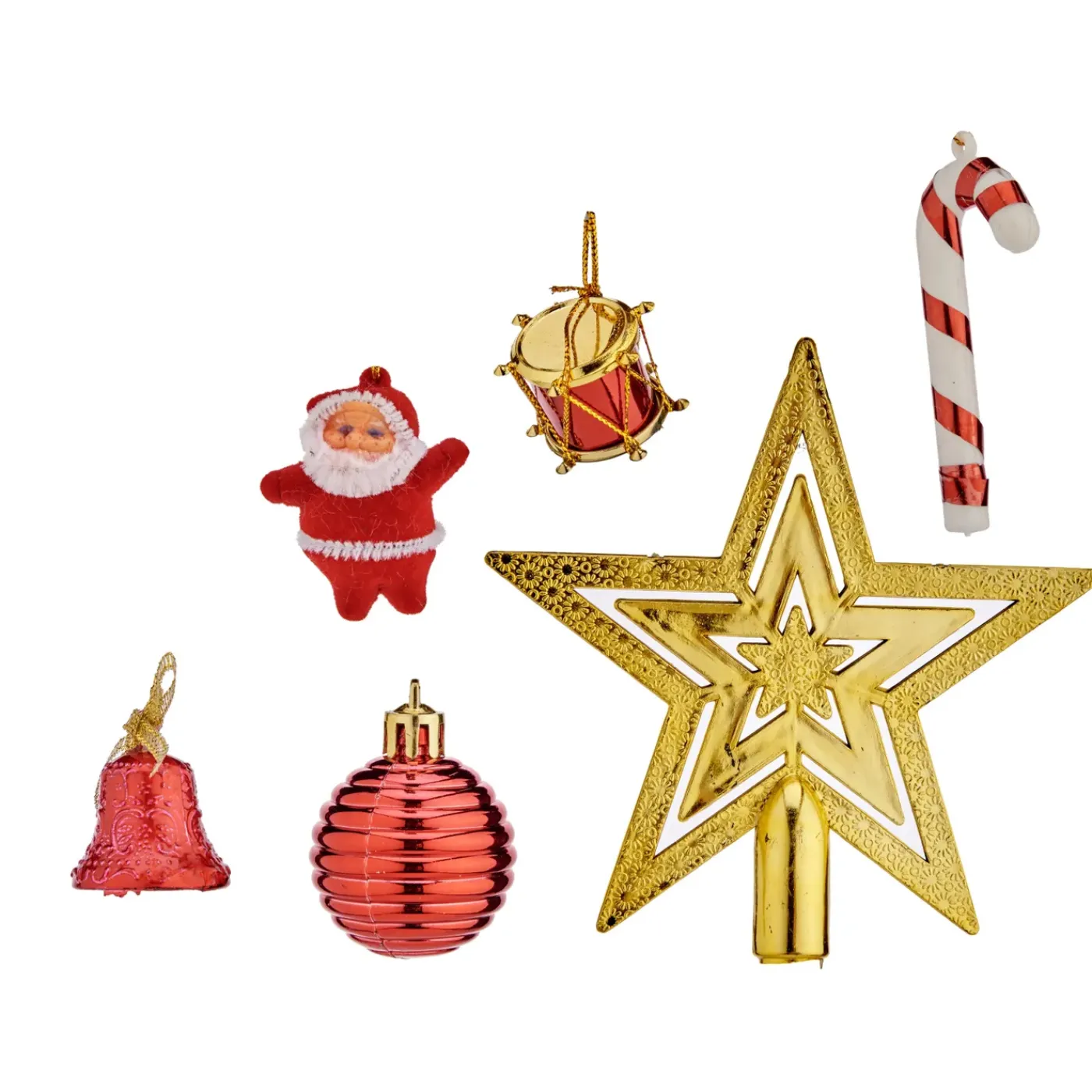 Krist+ Kersthangers - 24x - Met Piek Rood Voor Mini Kerstboom