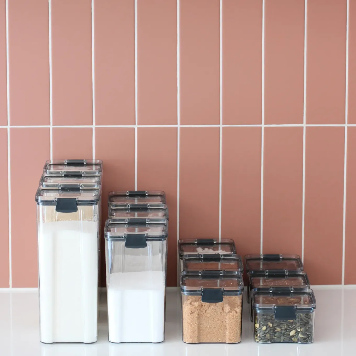 Krumble Voorraadpot Plastic 1800 Ml - Set Van 4