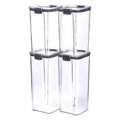 Krumble Voorraadpotten Set Van 4 -700 Ml + 700 Ml + 1800 Ml + 1800 Ml - Plastic