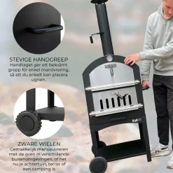Monster Shop KuKoo Buiten Pizzaoven & Barbecue - Draagbare Houtskool BBQ