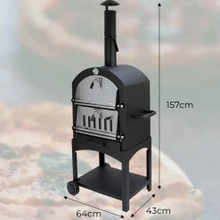 Monster Shop KuKoo Buiten Pizzaoven & Barbecue - Draagbare Houtskool BBQ