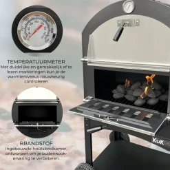 KuKoo Pizza oven - buiten + Pizzaschep