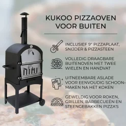 KuKoo Pizza oven - buiten + Pizzaschep