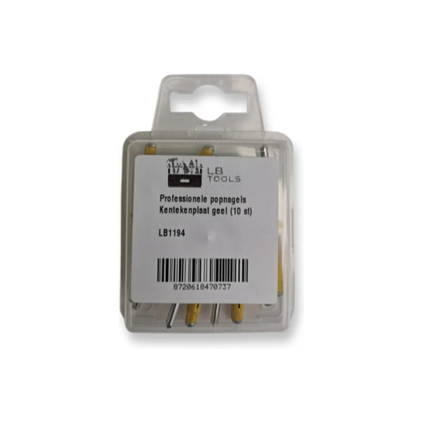 Lb Tools Professionele Popnagels Kentekenplaat Geel (10 St) (lb1194)