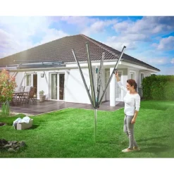 Leifheit Droogmolen Linomatic 500 Plus - Incl. Betonanker - Antraciet - 50m