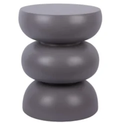 Leitmotiv - Kruk Curva - Grijs - 35,5x35,5x44 Cm