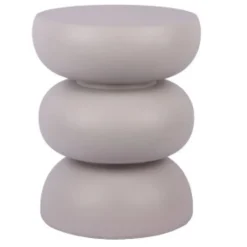 Leitmotiv - Kruk Curva - Grijs - 35,5x35,5x44 Cm