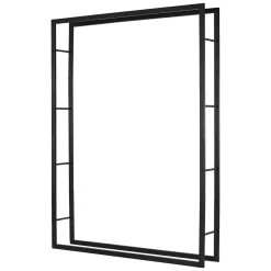 Lendo Online Brandhoutrek 148×25×196 Cm Zwart Staal