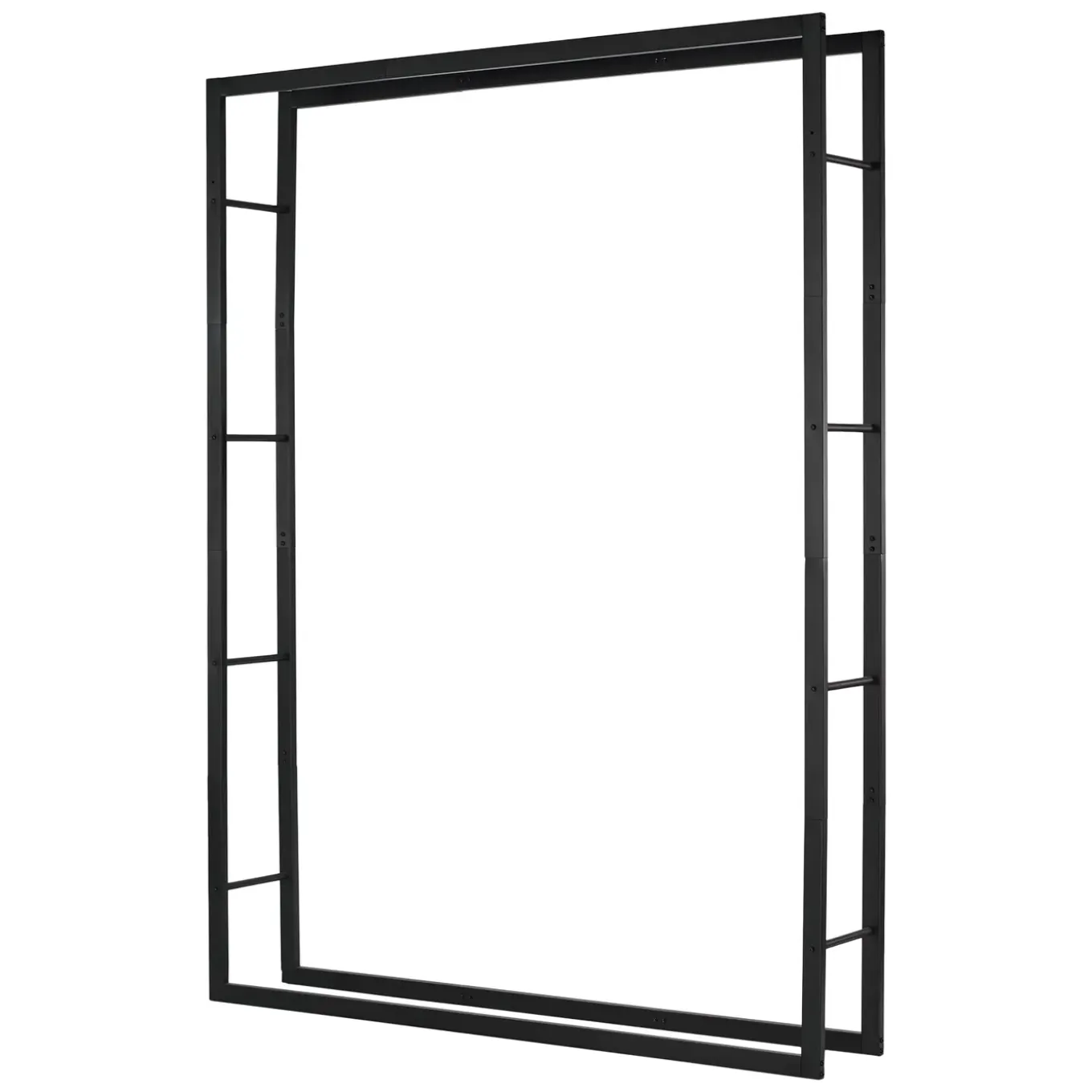Lendo Online Brandhoutrek 148×25×196 Cm Zwart Staal