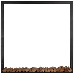 Lendo Online Brandhoutrek 196×25×196 Cm Zwart Staal