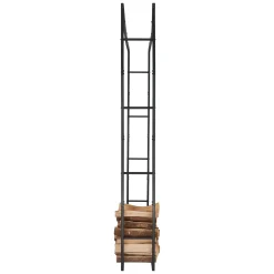 Lendo Online Brandhoutrek 196×25×196 Cm Zwart Staal