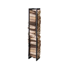 Lendo Online Brandhoutrek Wand 25x25x148 Cm Zwart Staal