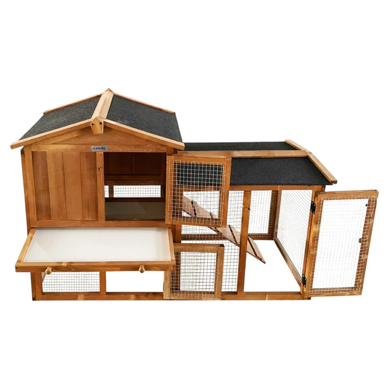 Lendo Online Konijnenhok 145x45x85 Hout Bruin