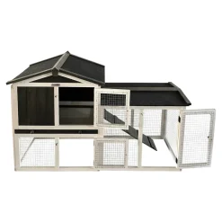 Lendo Online Konijnenhok 145x45x85 Hout Grijs