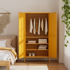 Lendo Online Lockerkast Metaal 90x50x180 Cm Geel