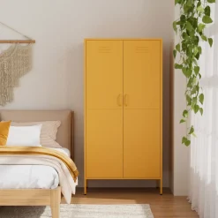 Lendo Online Lockerkast Metaal 90x50x180 Cm Geel