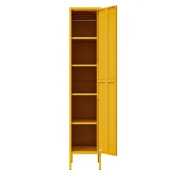 Lendo Online Lockerkast Metaal 35x50x180 Cm Geel