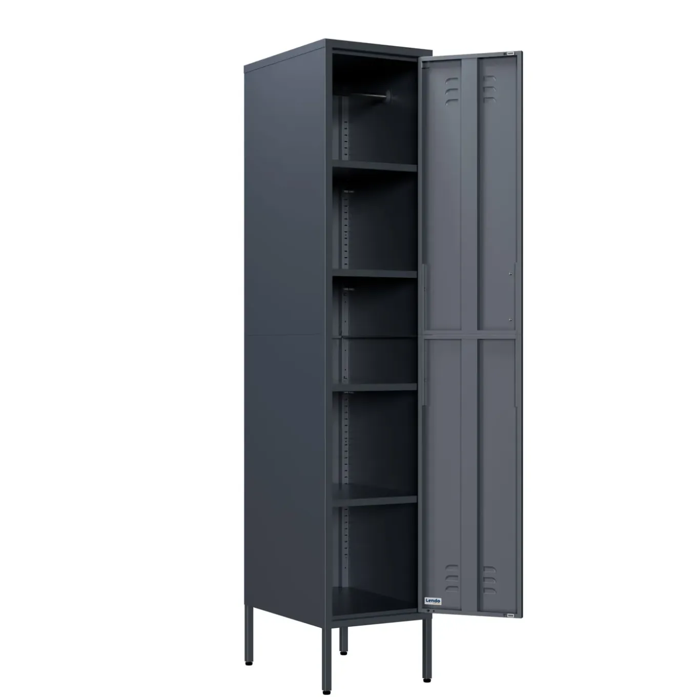 Lendo Online Lockerkast Metaal 35x50x180 Cm Antraciet