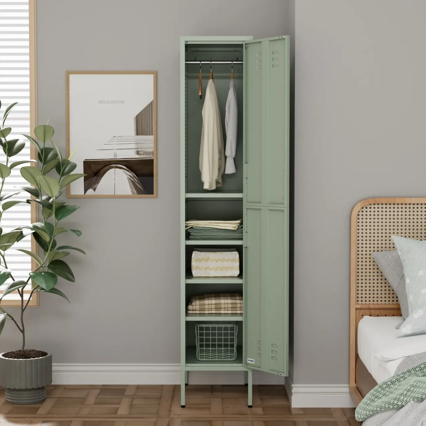 Lendo Online Lockerkast Metaal 35x50x180 Cm Groen