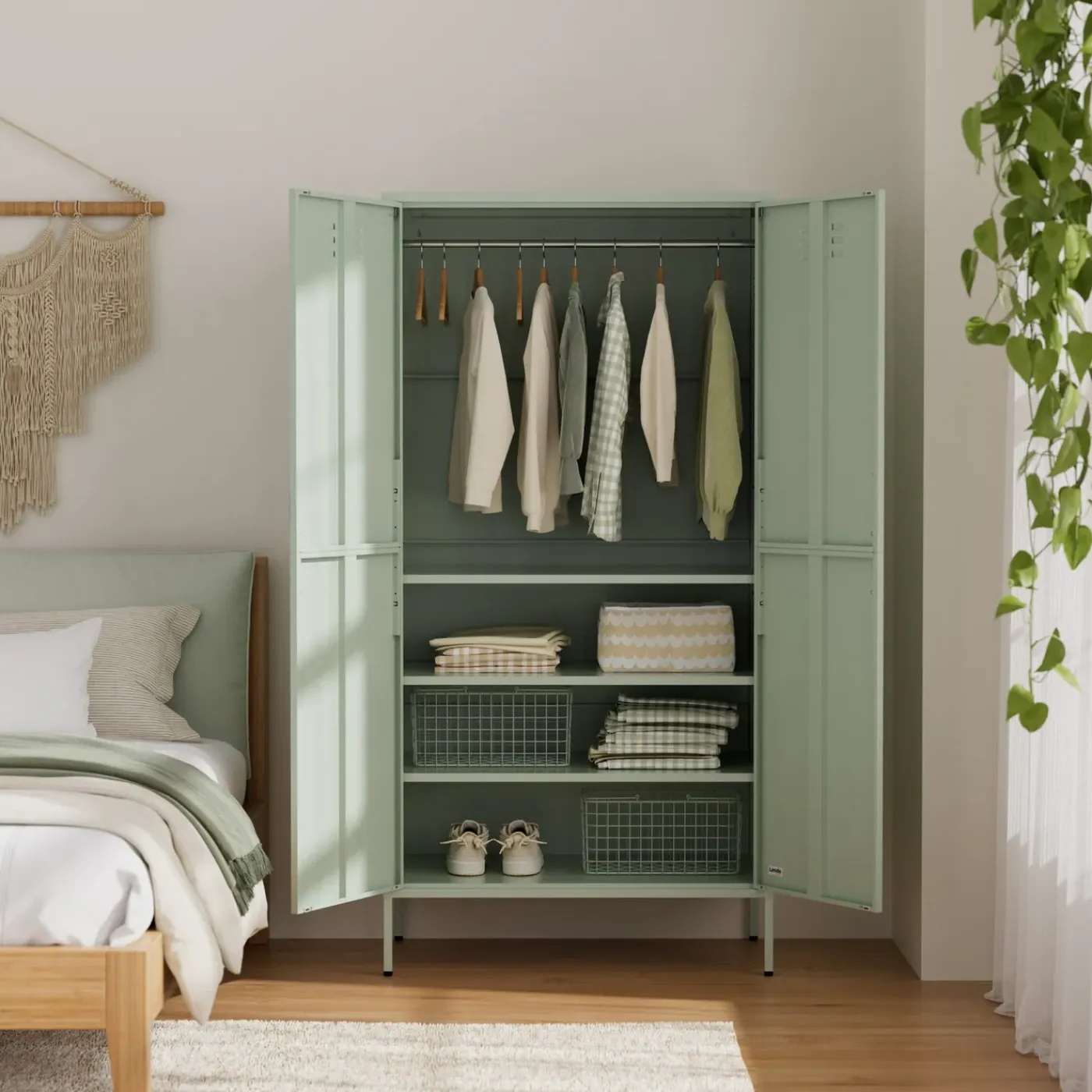Lendo Online Lockerkast Metaal 90x50x180 Cm Groen