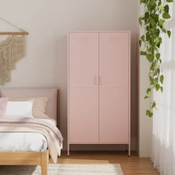 Lendo Online Lockerkast Metaal 90x50x180 Cm Roze