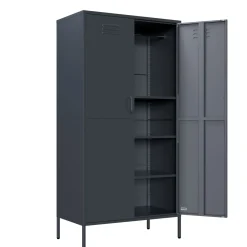 Lendo Online Lockerkast Metaal 90x50x180 Cm Antraciet