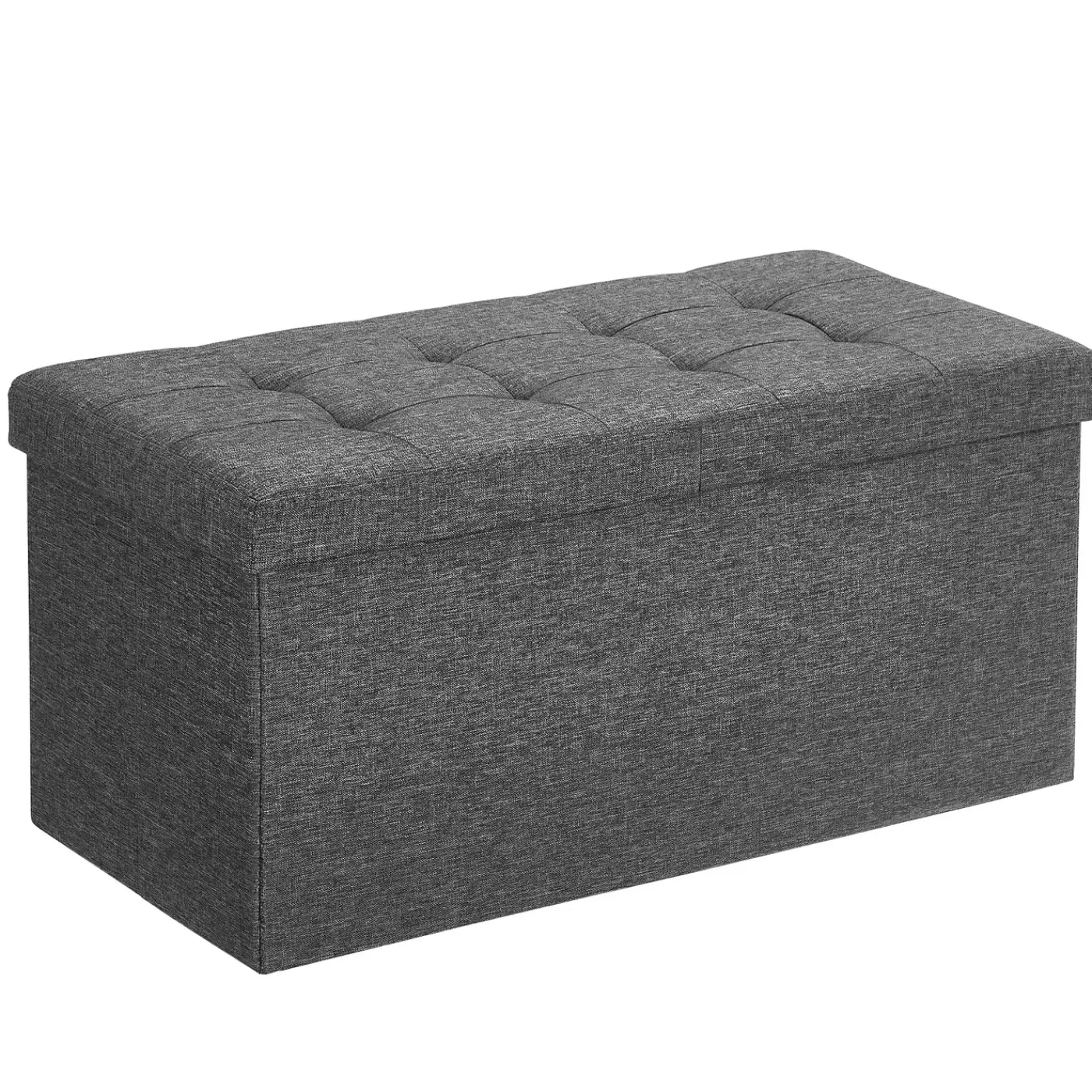 Leobert - Poef - Donkergrijs - 76x38x38 Cm