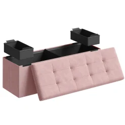 Leobert - Poef - Pastelroze - 110x38x38 Cm
