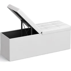 Leobert - Poef - Wit - 110x38x38 Cm