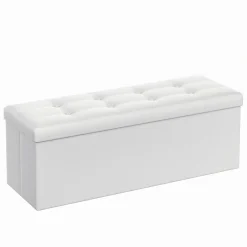 Leobert - Poef - Wit - 110x38x38 Cm