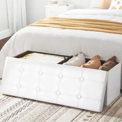 Leobert - Poef - Wit - 110x38x38 Cm