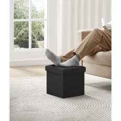 Leobert - Poef - Zwart - 30x30x30 Cm