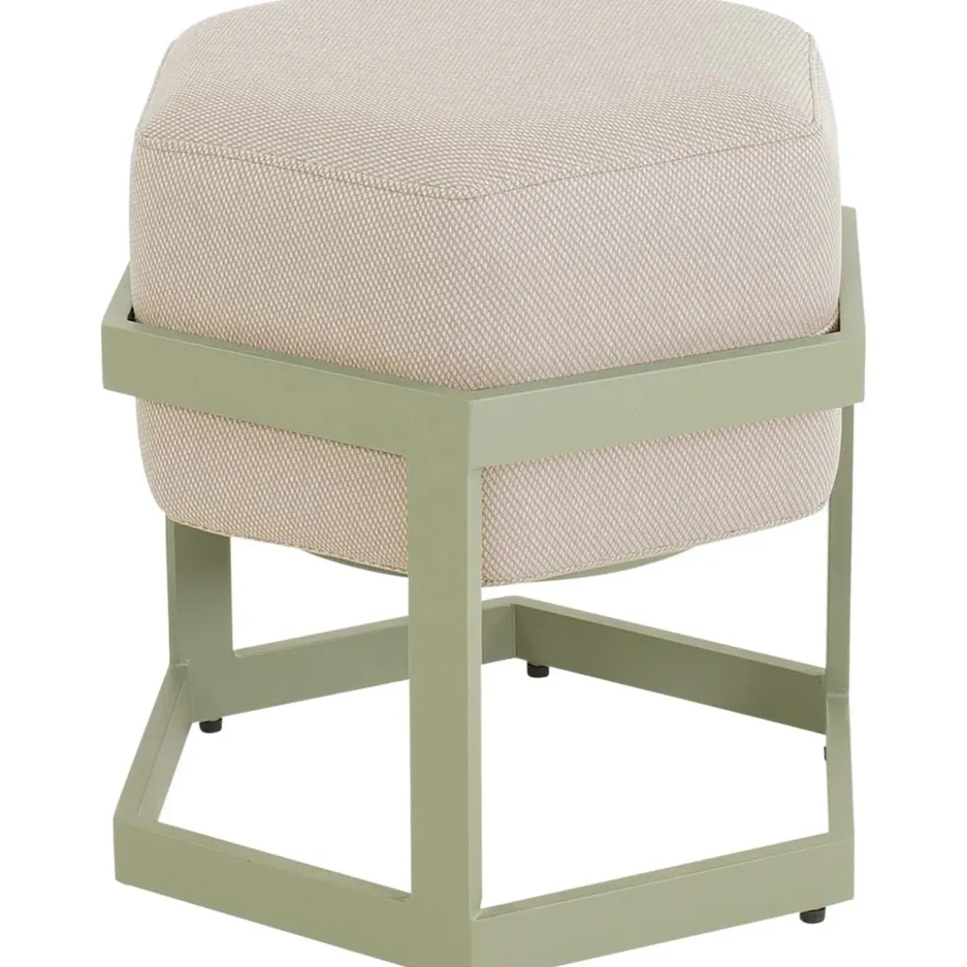 Lesli Living - Voetenbank Esagono - Groen - 48x41,5x47,5cm