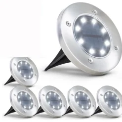 Lichtendirect - Led Solar Grondspot - 6 stuks - Tuinverlichting - Waterdicht