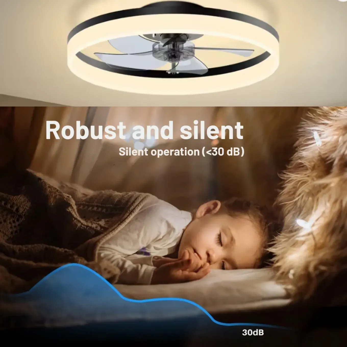 Lichtendirect - Plafondventilator Met Verlichting - Smart Ventilator Plafonniere-50cm