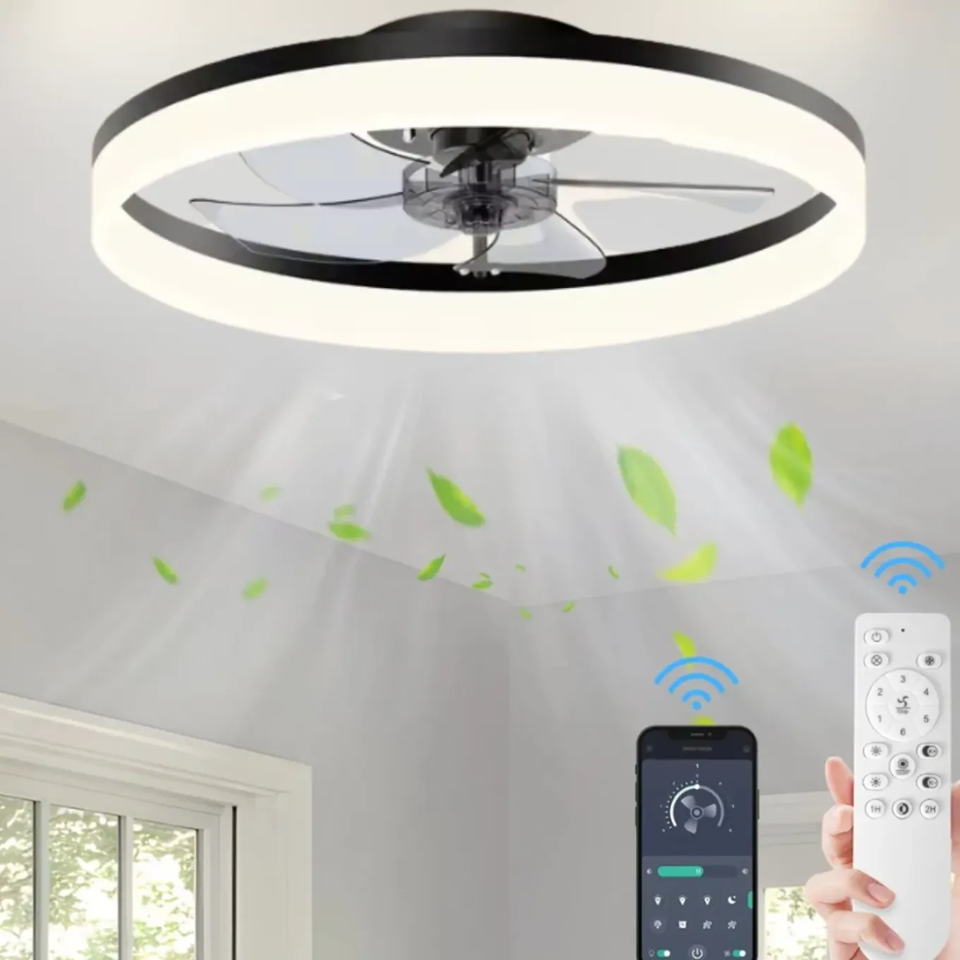 Lichtendirect - Plafondventilator Met Verlichting - Smart Ventilator Plafonniere-50cm