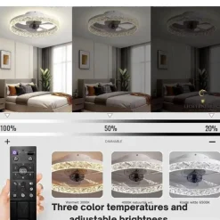 Lichtendirect - Plafondventilator Met Verlichting - Wit- Smart Ventilator Plafonniere