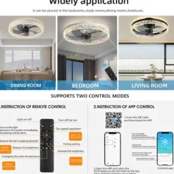 Lichtendirect - Plafondventilator Met Verlichting - Wit- Smart Ventilator Plafonniere