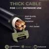Lichtsnoer 15 meter 15 led lampen voor buiten terras verlichting prikkabel- Tuinverlichting