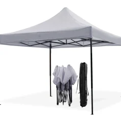 Lifegoods Partytent - Opvouwbaar - 3x3 M - Easy Up - Waterdicht - Donkergrijs