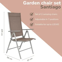 Lifetime Garden Tuinstoelen Santiago Set 2 Stuks - Tuinstoel