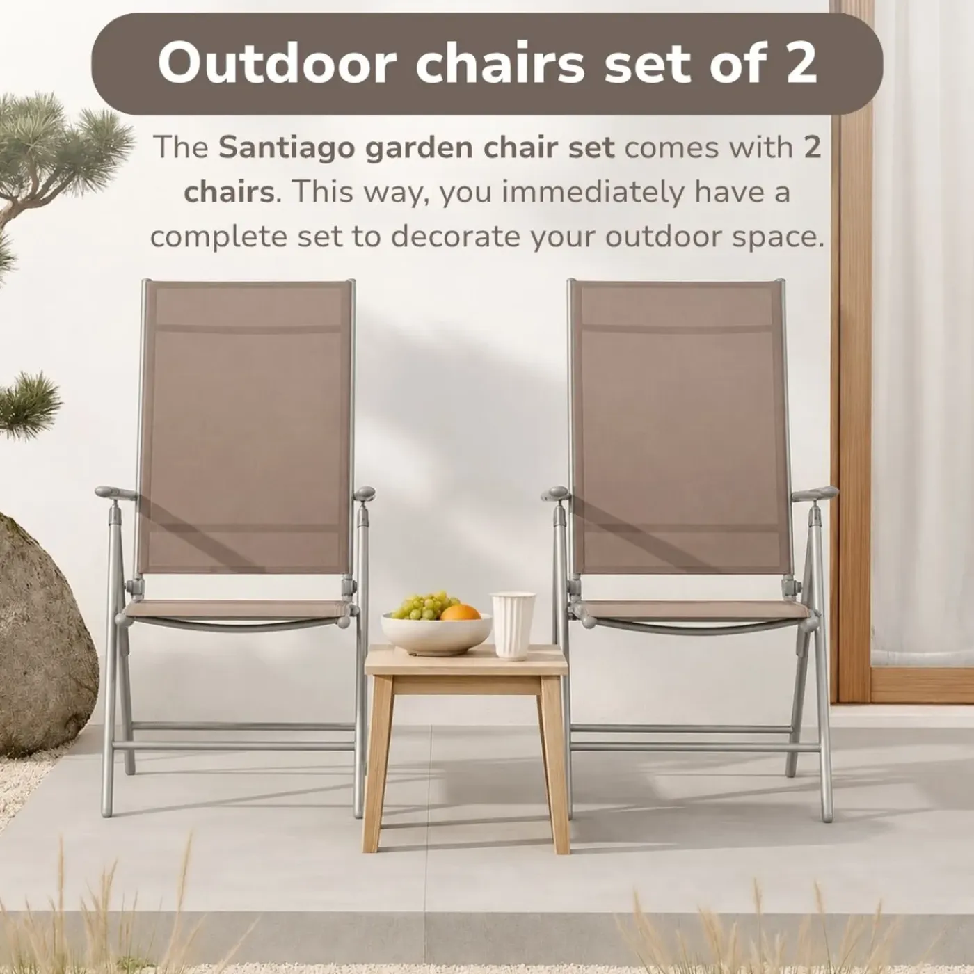 Lifetime Garden Tuinstoelen Santiago Set 2 Stuks - Tuinstoel