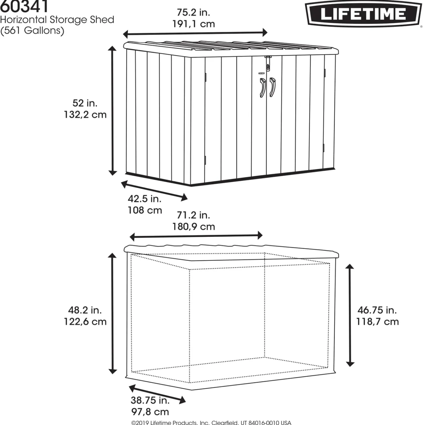 Lifetime Greg - Kunststof Containerombouw - 3kliko Ombouw Voor 3 Containers - Bruin